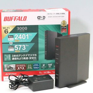 BUFFALO Wi-Fiルーター AirStation WSR-3000AX4P Wi-Fi6 IPv6対応 2401+573 無線LAN親機◆108f12