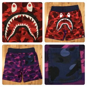 Crazy camo シャーク ハーフパンツ Mサイズ a bathing ape BAPE shark shorts ショーツ エイプ ベイプ アベイシングエイプ 迷彩 f9625