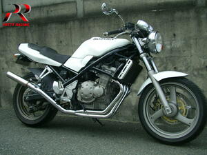 プリティ― SUZUKI GJ77A バンディット250 【4-1管】 50.8π ALサイレンサー タイプ2 メッキ マフラー