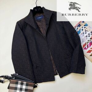 k4 人気のモノグラム　未使用◎参考価格12万●BURBERRY LONDON●華やかなシルエット〜夏サマージャケット　コート バーバリーレディース