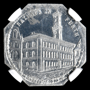 ★日終 【NGC UNC D】1920 ドイツ 八角形 20P RATHAUS IN FURTH 未使用- //世界コイン 古銭 貨幣 硬貨 銀貨 金貨 銅貨【決済期限火曜日】