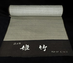 昭和ビンテージ 反物 染小紋 姫竹 毛100％ PSD-61 未使用品 1980年代 幅36cm とても風合いの良い生地です。 MTU503