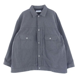 GRAPHPAPER グラフペーパー 20SS GM201-30097B COLORFAST DENIM JACKET カラーファスト デニムジャケット グレー系 1【中古】