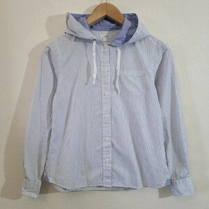 ☆unus entil/ユーナスエンティル/レディース/サイズ1/長袖/シャツ/パーカーシャツ/ストライプ/トップス/ブラウス