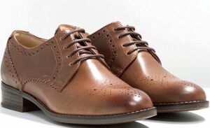 Clarks 25cm レースアップ タン ブラウン 茶 レザー 革 エナメル フラット ブローグ ローファー スニーカー パンプス ブーツ 949