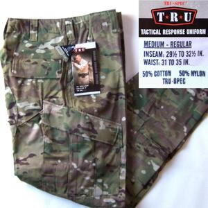 未使用！ TRU-SPEC カーゴパンツ TACTICAL RESPONSE PANT MULTICAM MEDIUM-REGULAR　ナイロン50％・コットン50％