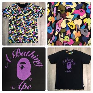 ★リバーシブル★ マルチカモ Tシャツ a bathing ape bape multi camo college logo カレッジロゴ エイプ ベイプ アベイシングエイプ 迷彩