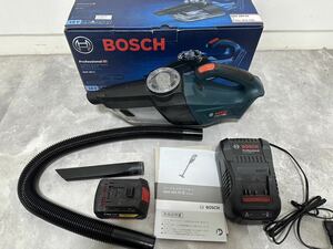 BOSCH　ボッシュ　GAS18-V1　コードレスクリーナーバッテリー・充電器・ノズル・ホースなど　傷、汚れあり　動作確認済　100サイズ