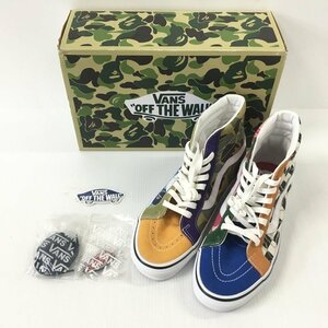 TEI 【中古品】 A BATHING APE×VANS SK8-HI 38DX ハイカット スニーカー 28cm 箱付き 〈162-231225-MK-16-TEI〉