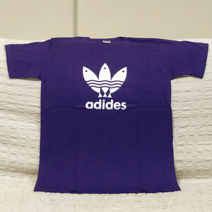 adides★おもしろジョークTシャツ★バイオレット★ギャグＴシャツ★ＸＬサイズ★むらさき★飲み会・コンパ★コットン１００％★激安★ 