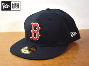 H714《未使用品》NEW ERA ニューエラ 59FIFTY【8-3/8 - 66.4cm】ビッグサイズ BOSTON RED SOX MLB フラット 帽子 キャップ USモデル