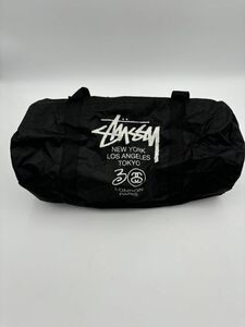 M633　STUSSY　ステューシー　ボストンバッグ　ナイロンバッグ　ドラム型ボストンバッグ　ブラック