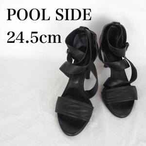 MK6910*POOL SIDE*プールサイド*レディースサンダル*24.5cm*黒