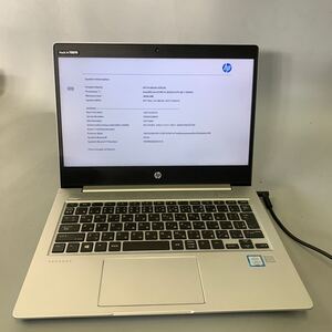 JK5863 HP ProBook 430 G6/Core i5-8265U 1.60Ghz /メモリー：4/SSD:無し/BIOS確認だけ