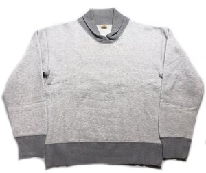 THE FLAT HEAD (フラットヘッド) Shawlcollar Sweat Shirts / ショールカラー スウェットシャツ オートミール × グレー size M