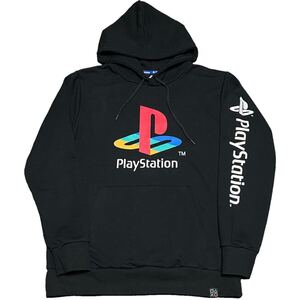 PlayStation ロゴプリントプルオーバーパーカー ブラック Lサイズ プレイステーション