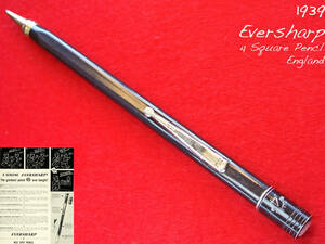 ◆レアロング◆1939年製 エヴァーシャープ・4スクエアペンシル イギリス◆ 1939 Eversharp 4 Square Pencil England◆