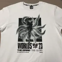 WORLDS 2023 Ahri T-shirt ホワイト 半袖 夏 Uネック