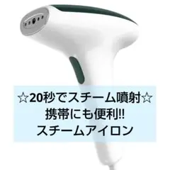 大特価‼️ スチームアイロン衣類スチーマーパワフルグリーン旅行出張20秒