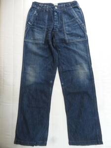  DENIME & CO DRYSTUFF ドゥニーム デニム ベイカーパンツ ライトオンス 月桂樹 ドーナツ ボタン Made in Japan 日本製 送料無料