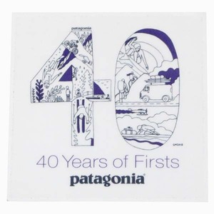 希少 パタゴニア ステッカー 40周年 ジェフ マクフェトリッジ PATAGONIA 40 Years of Firsts GM 2013 非売品 シール カスタム 限定 新品