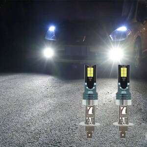 LEDフォグ LEDバルブ 12SMD 24V H1 6500K ホワイト 白 3030SMDチップ LEDフォグランプ 2個セット N547-1