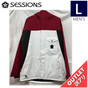 【OUTLET】 SESSIONS RANSACK SHELL JKT カラー:BRICK Lサイズ メンズ スノーボード スキー ウェア ジャケット JACKET アウトレット