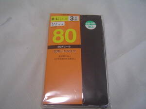 コベス　サポートタイツ　ブラック　３足組　80デニール　M～Ｌサイズ　 学生用５０個まとめ売り