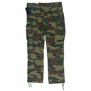 【 Ralph Lauren 】 デッドストック 新品 90s カモ カーゴ コンバット パンツ ビッグ サイズ W36 × 32 camo 迷彩 柄 ラルフ ローレン