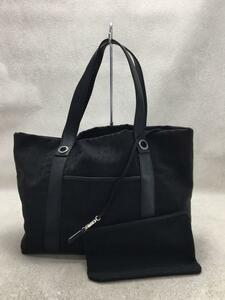 BVLGARI◆トートバッグ/BLK/総柄/ロゴマニア