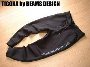 TIGORA by BEAMS DESIGNトラックパンツLスウェットジャージ正規ティゴラバイビームスデザイン黒ブラックイージージョガーゴルフランニング