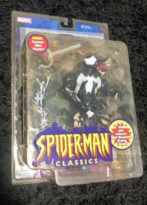 トイビス　スパイダーマンクラシック　ヴェノムSpider-Man Classics 6” Venom w/ Stand & Book Marvel Toy biz Vintage 2000