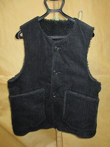 Engineered Garments エンジニアードガーメンツ　 FREAK’S STORE　フリークス　コーデュロイ　ボア　リバーシブル ベスト　OVER VEST L 黒