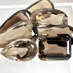 ≪天然スモーキークォーツおまとめ208ct≫n ルース 裸石 宝石 ジュエリー jewelry smoky quartz w2 96