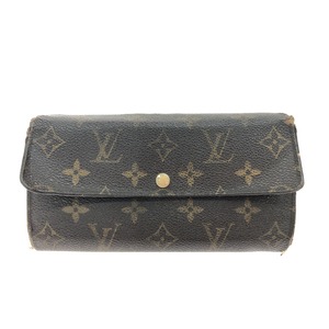 ▼▼ LOUIS VUITTON ルイヴィトン レディース 長財布 モノグラム ポルトフォイユ・皿 M61734 ブラウン 傷や汚れあり