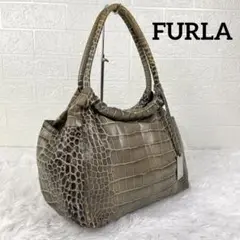 FURLA フルラ ハンドバッグ トートバック クロコ型押し