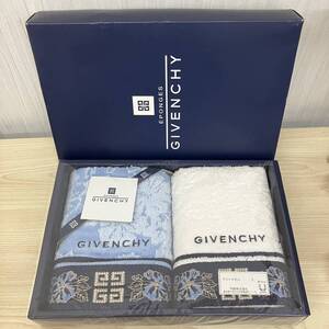 【K5368】 未使用 箱汚れあり ジバンシイ GIVENCHY ゲストタオル 2枚セット ハンドタオル 綿100% ハンカチ オリビーヌ 約36x35cm