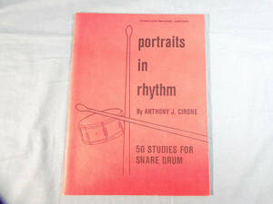 o) 教本 スネアドラム portraits in rhythm ※書き込みあり [1]8410