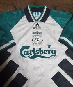 [値下げ交渉] 1993-95 リバプールFC adidas AWAY MADE IN UK / United Kingdom 検) 93 94 1994 1995 PL LFC LIVERPOOL 2nd RUSH FOWLER Y2K