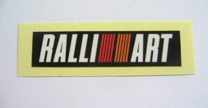 復刻モデル●三菱自動車製／ 正規品 RALLIART・ステッカー・ブラック・W75 ／未使用・新品●