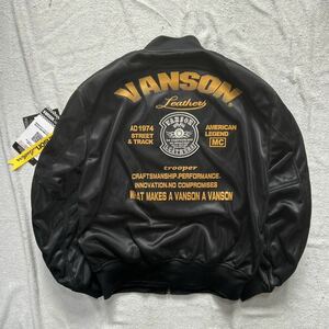 ★ VANSON TVS2301S BK/YE Mサイズ バンソン MA-1 ストレッチメッシュジャケット プロテクターフル装備 刺繍ワッペン 新品 正規 A60304-5