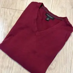 BANANA REPUBLIC バーガンディ Vネックセーター L