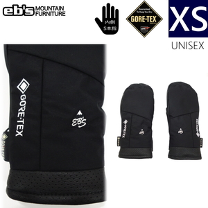 ◎24-25 ebs GAME CHANGER MITTEN カラー:BLACK XSサイズ エビス スキー スノーボード