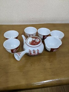 異人船九谷焼茶器セット 茶器セット 湯冷まし 時代物 茶器揃