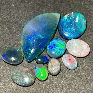 1円〜!!遊色効果!!◆天然ブラックオパールおまとめ15ct◆j 約3g ルース 裸石 宝石 ジュエリー jewelry black opal w5め33