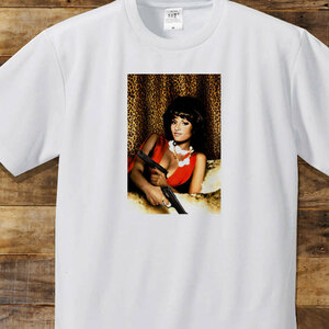 パム・グリア Pam Grier 1973 ヒョウ柄 Tシャツ 新品　送料込　男女兼用　ユニセックス　サイズ豊富　SからXXL選べる