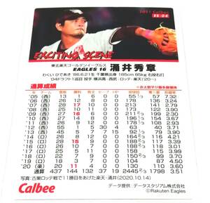 2021　第1弾　涌井秀章　エキサイティングシーンカード　楽天イーグルス　【ES-04】 ★ カルビープロ野球チップス