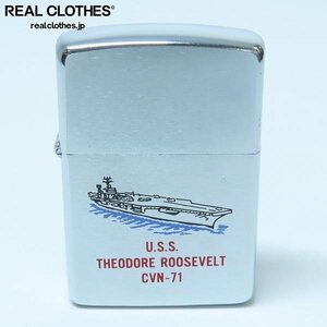 ZIPPO/ジッポー アメリカ海軍 CVN-71 U.S.S THEODORE ROOSEVELT/セオドア ルーズベルト 1989年製 /LPL