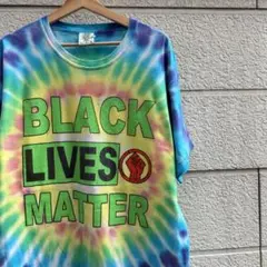 USED USA古着 タイダイ プリントTシャツ BLM vintage