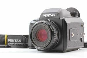 ストラップ付★ Pentax 645N Body + SMC A 75mm f2.8 Lens 120 Film Back ペンタックス 中判 一眼レフ フォルムカメラ レンズセット